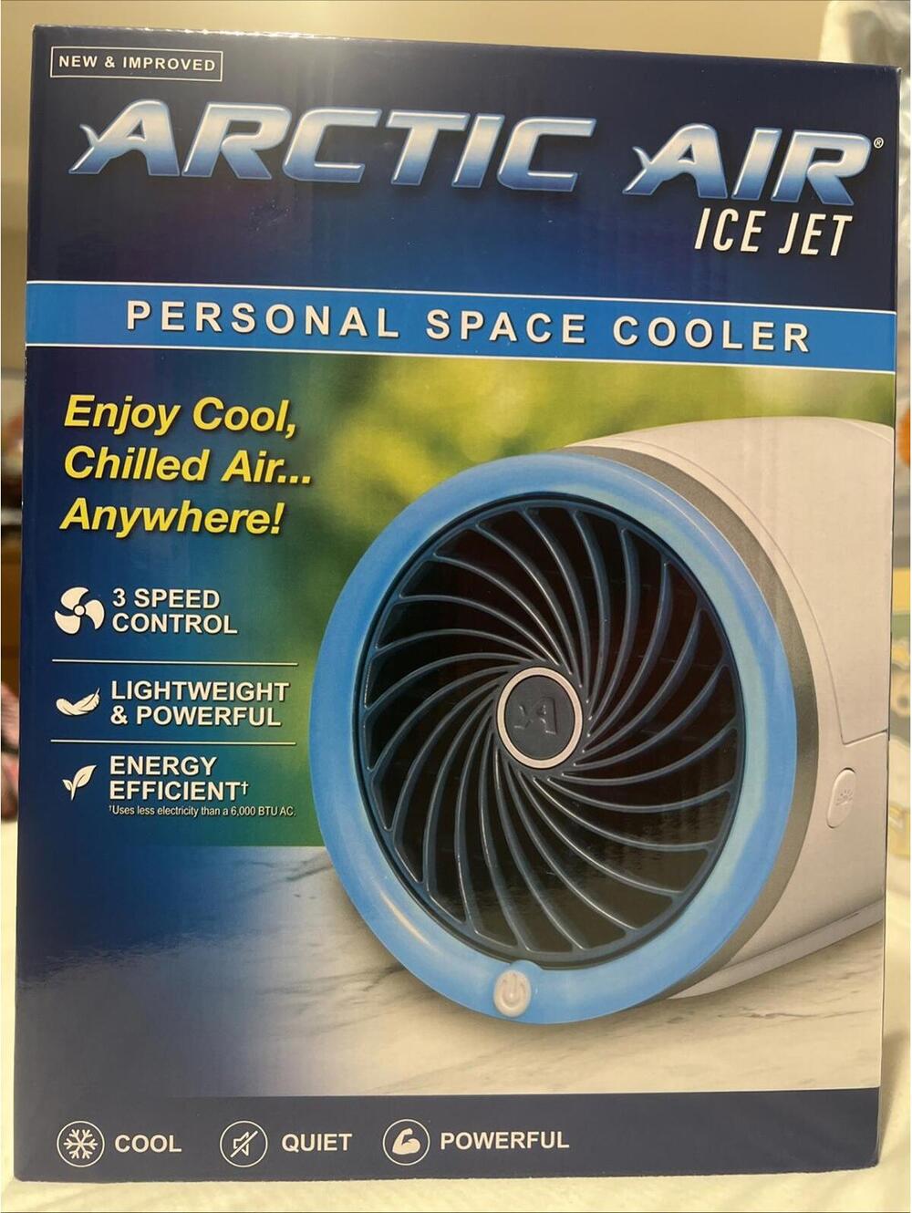 Arctic Air Ice Jet Portable Air Cooler 3-Speed Personal Space Cooler USB-C New